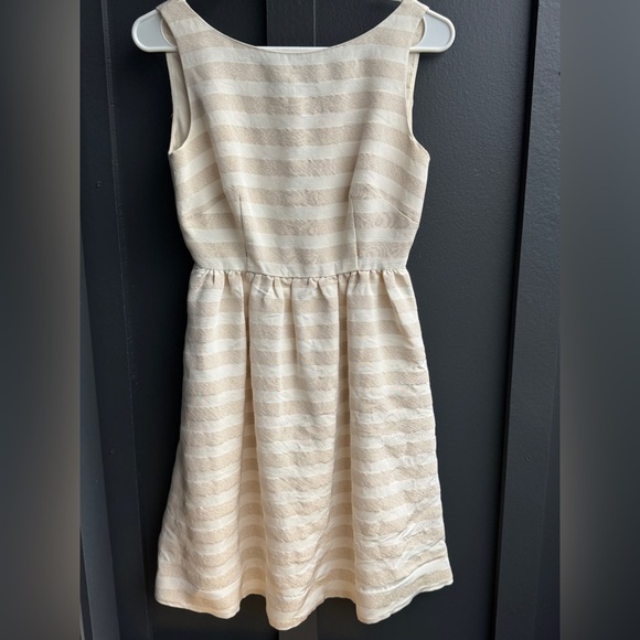 Lilly Pulitzer Cream and White Striped Mini Dress - Picture 4 of 10